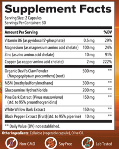 Joint Glide Supplement Fact