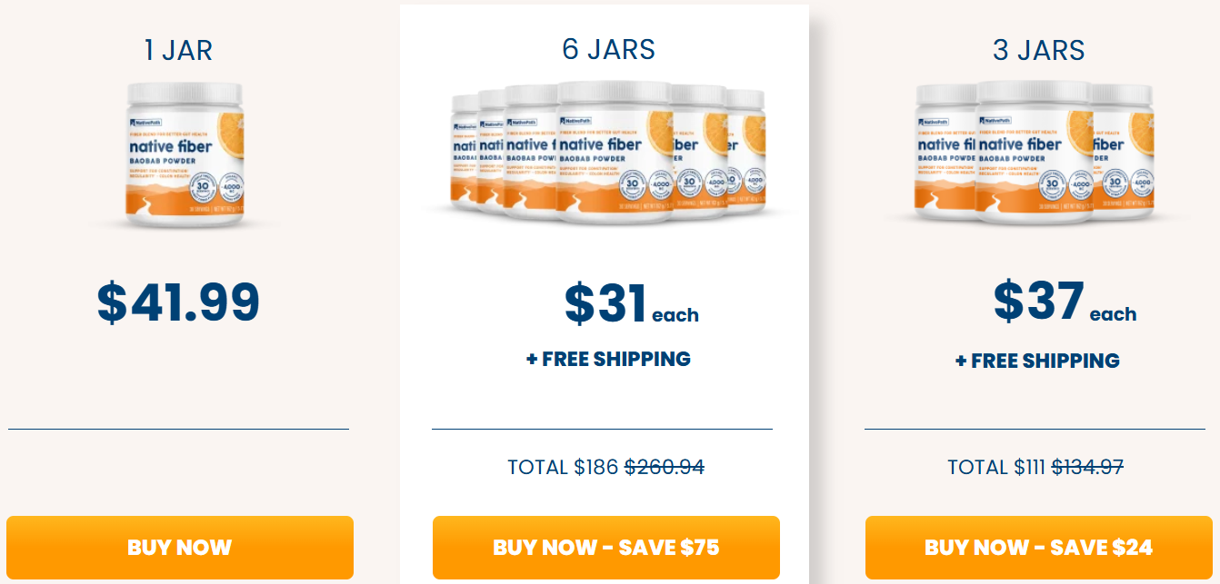 NativePath Fiber Baobab Powder Pricing