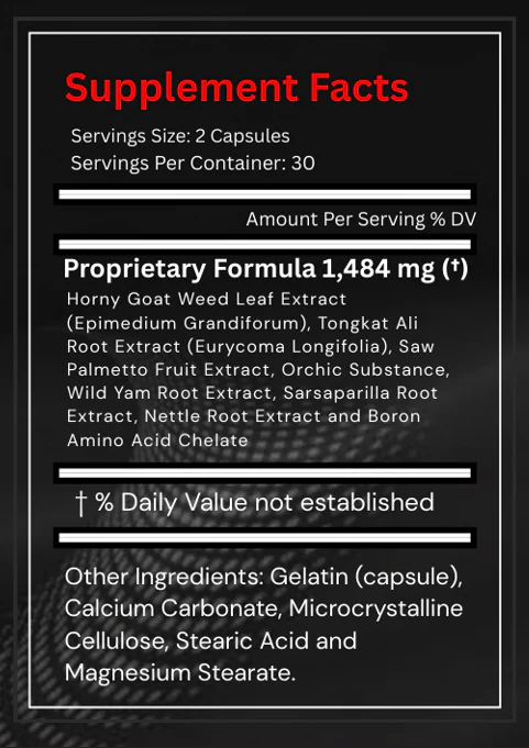 Alpha Xploder Supplement Fact