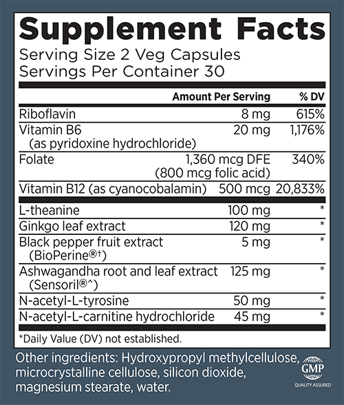 CogniForce Supplement Fact
